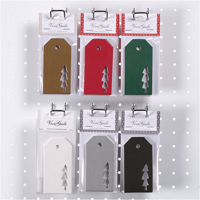 Etiquetas regalo vivi gade, árbol de navidad, medidas 5x10 cm, 300 gr, 6x10 caja 1 caja