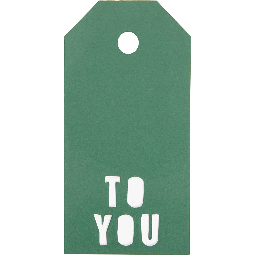 Etichette regalo Vivi Gade, per te, misura 5x10 cm, 300 g, verde, 15 pezzi 1 scatola