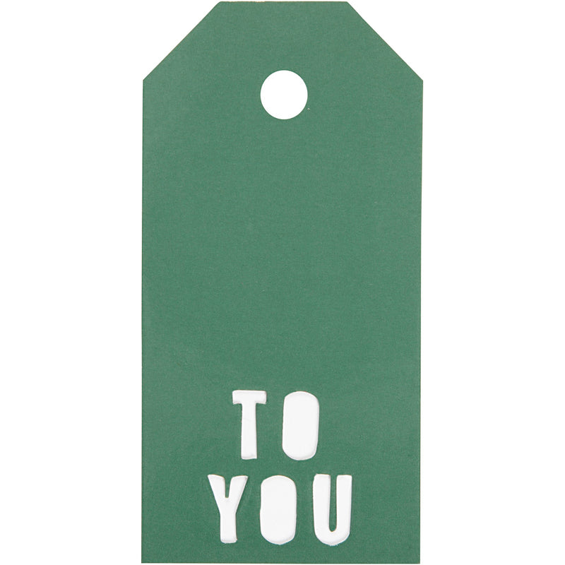 Etichette regalo Vivi Gade, per te, misura 5x10 cm, 300 g, verde, 15 pezzi 1 scatola