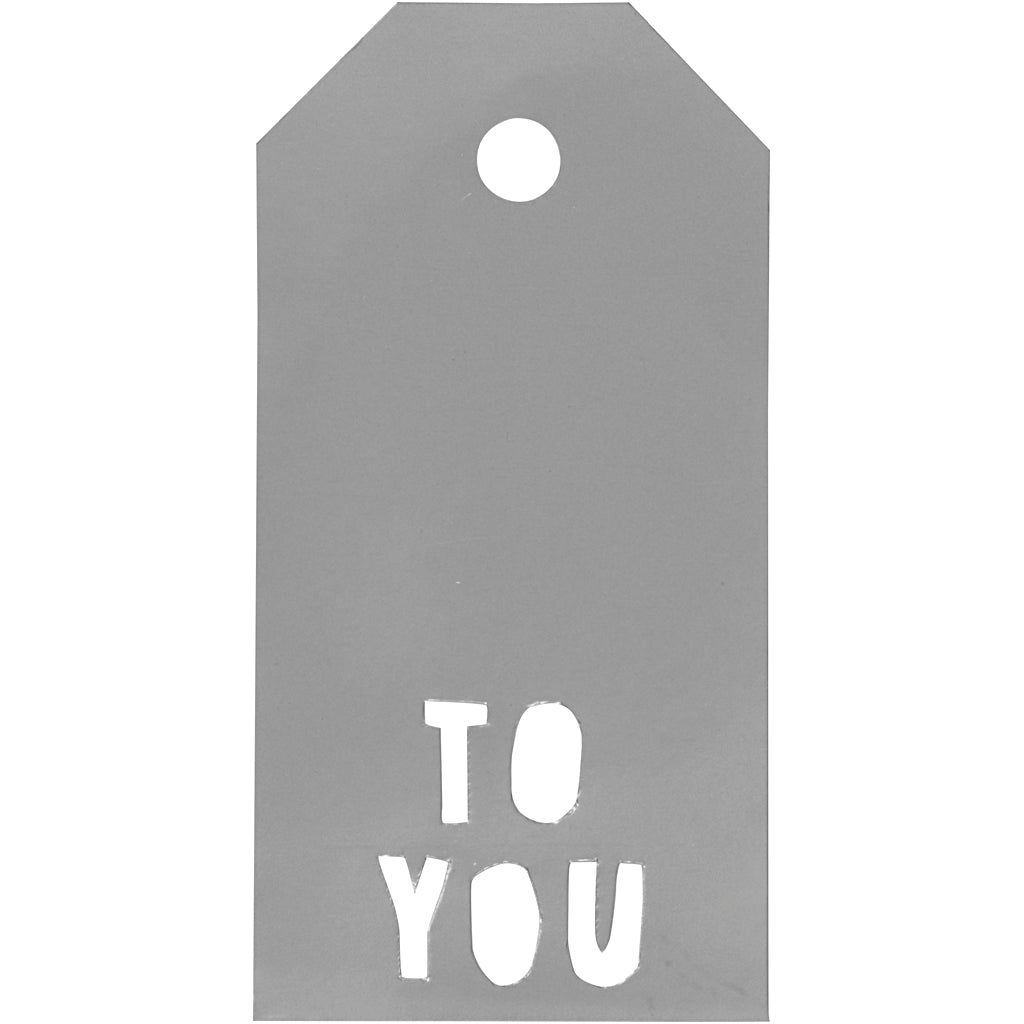 Etichette regalo Vivi Gade, per te, misura 5x10 cm, 300 g, argento, 15 pezzi 1 scatola