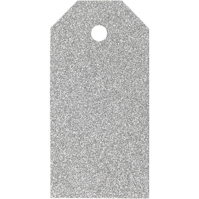 Etiquetas de regalo Vivi Gade, medidas 5x10 cm, purpurina, 300 gr, plateado, 15 unidades 1 caja