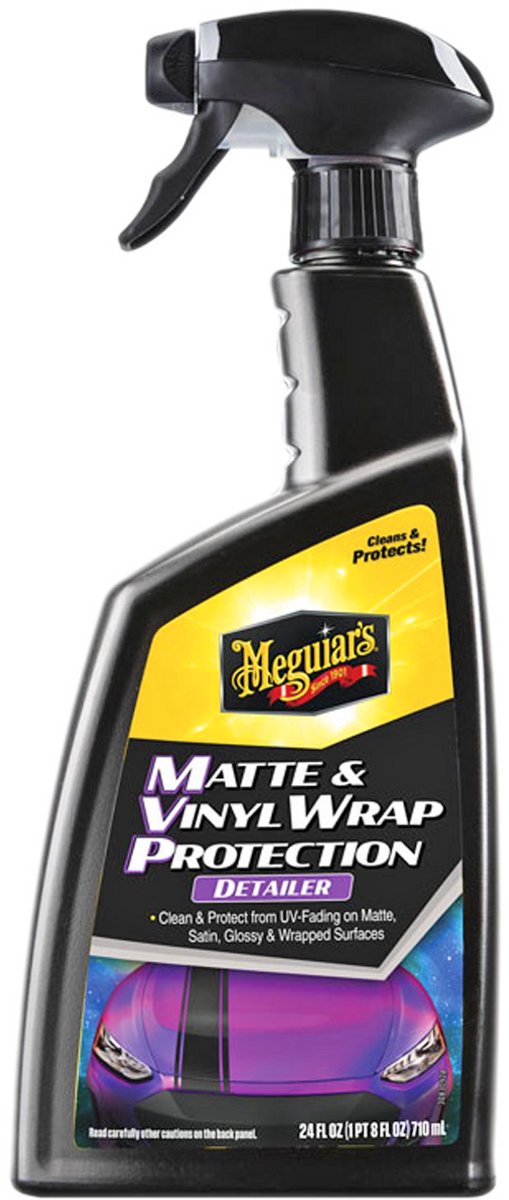 Meguiar's Meguiar's Matte Vinyl Wrap Protection Detailer 710 ml - para envolturas de vinilo con pintura mate - elimina la suciedad del polvo - sin brillo