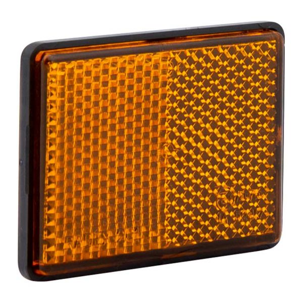Slice arancione rettangolo riflettore 62 x 45 mm.