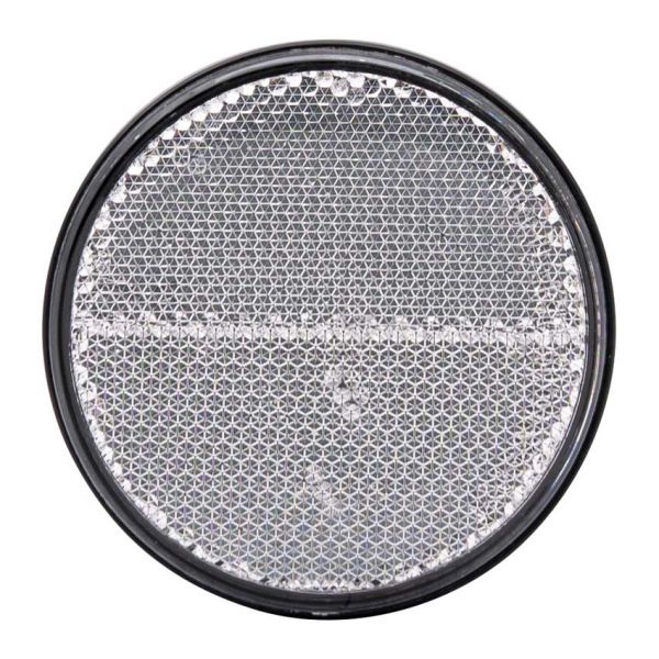Reflector rond 70 mm. wit plak