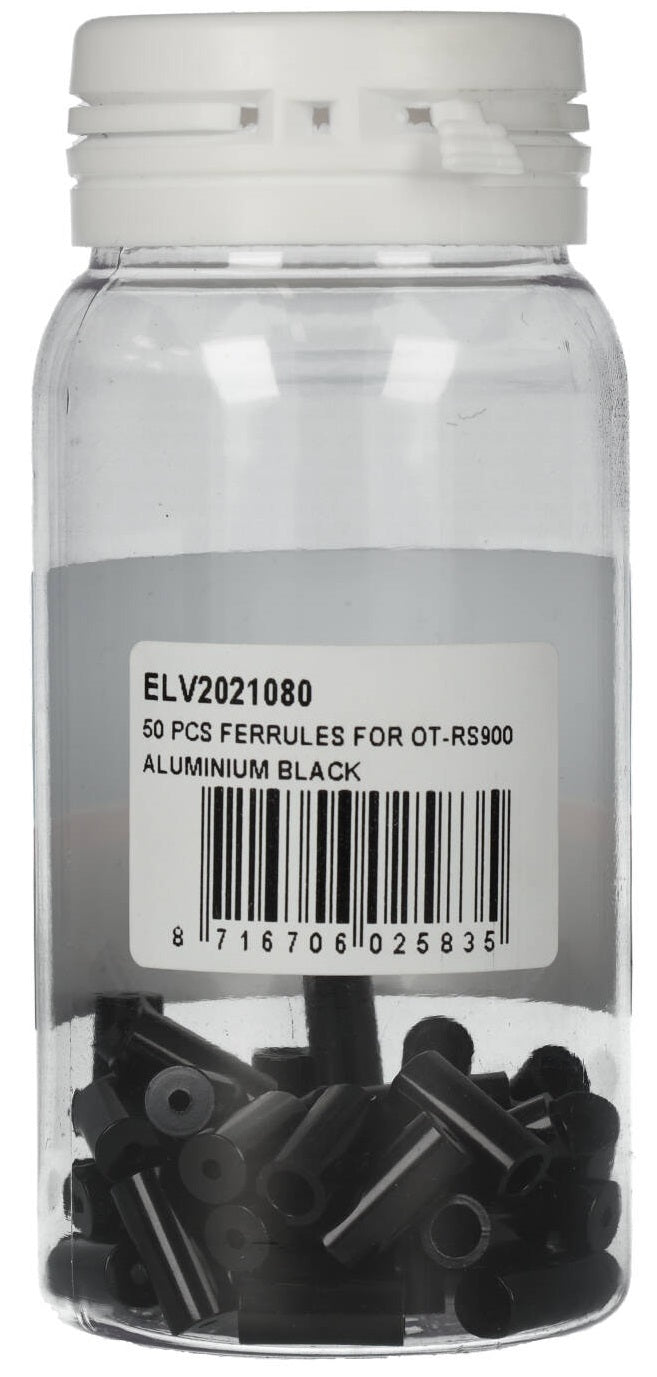 Sombreros Cabele para OT-RS900 de Ø3.65 a Ø5.5 mm x 12 mm negro (50 piezas)