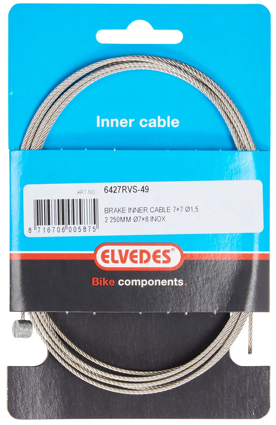 Elvedes Rem Binnenkabel 2250mm T-Nippel 6427RVS-49