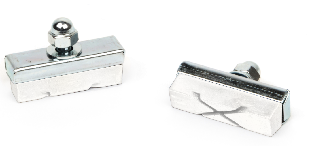 Elvedes 1 par de cubos de borde de calibración diseño de groove x-groove compuesto blanco (paquete colgante)