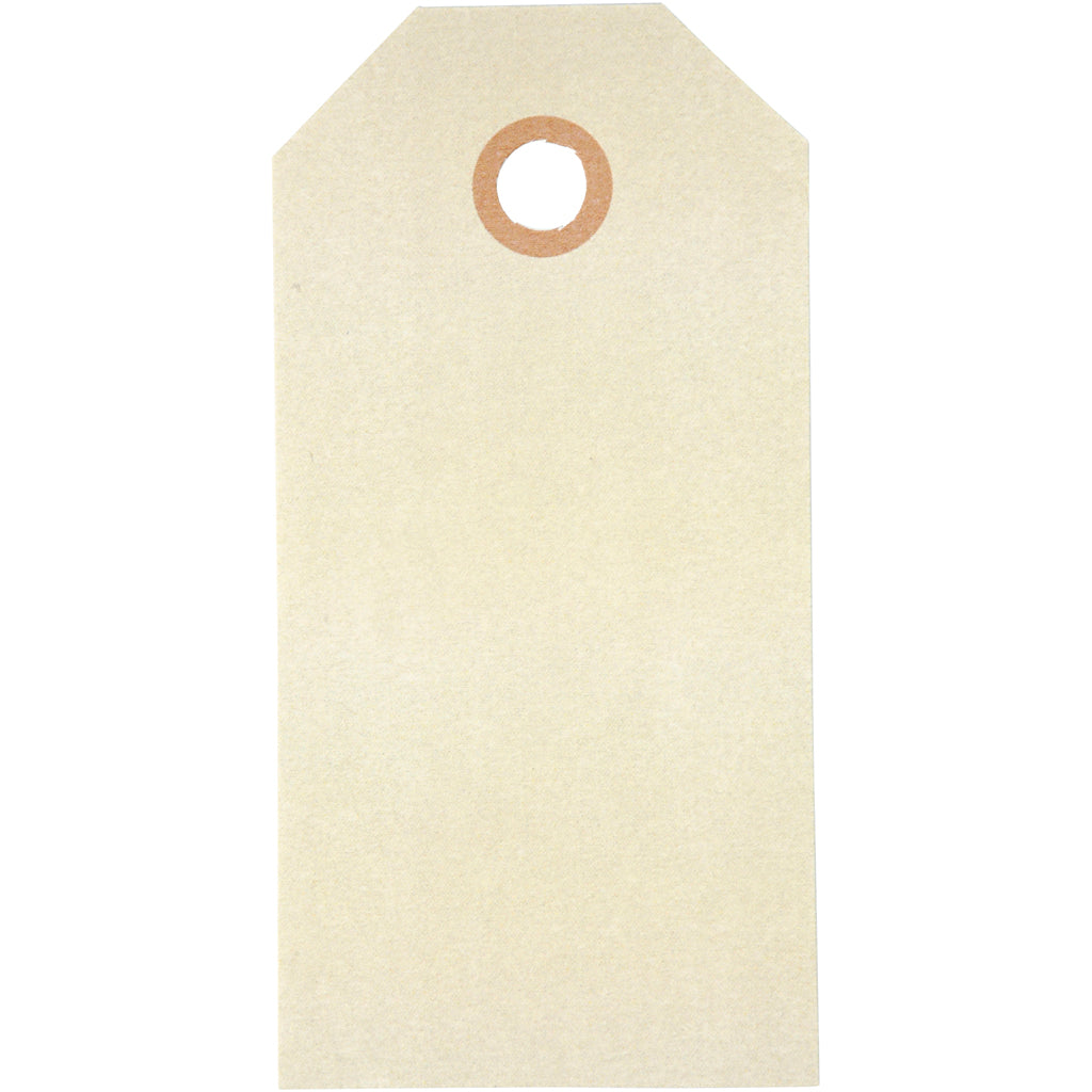 Etichette manila Creativ company, misura 5x10 cm, 250 gr, panna, 20 pezzi 1 scatola