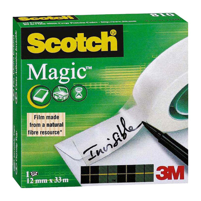Quantore cinta adhesiva scotch magic 810 mate - 12mmx33m