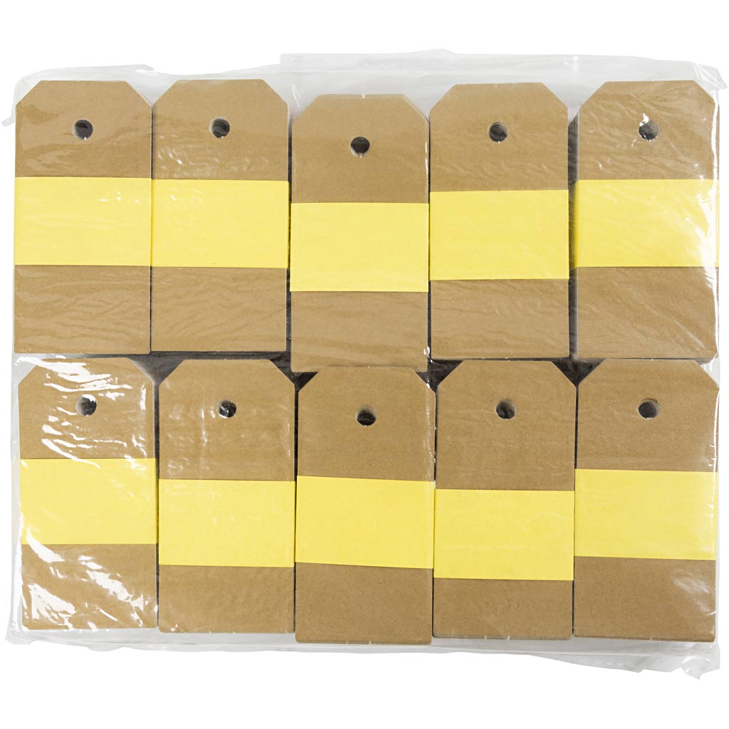 Etichette manila Creative Company, misura 4x8 cm, 250 gr, oro, 1000 pezzi 1 scatola