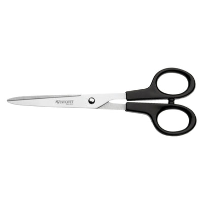 Quantore Schaar Westcott Buro de 180 mm de acero inoxidable con agarre de plástico