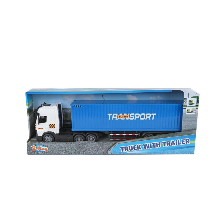 Camion da 2 giocatori con rimorchio di attrito e suono 38 cm
