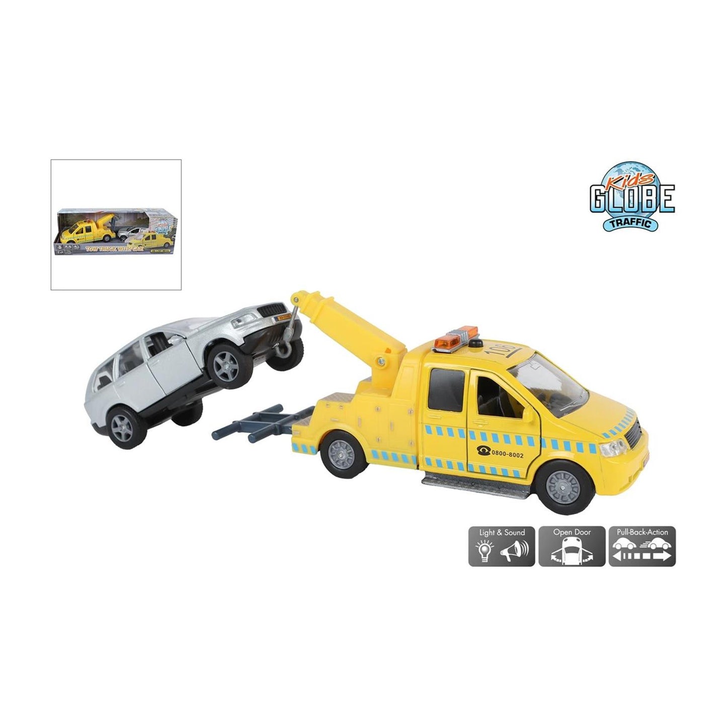 Carro attrezzi per bambini con mappamondo 26 cm