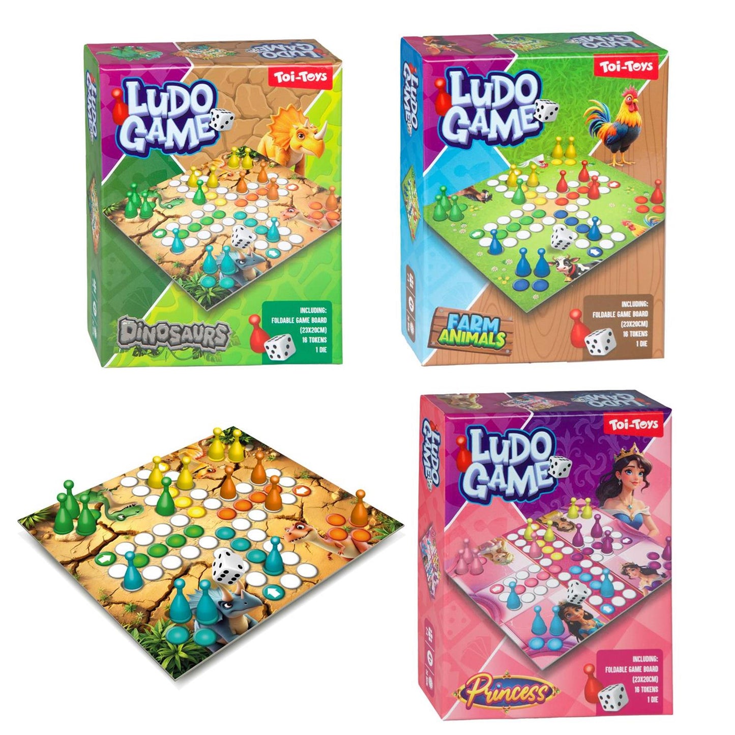 Toi-toys juegos juego de mesa juego de viaje -ludo- 3ass
