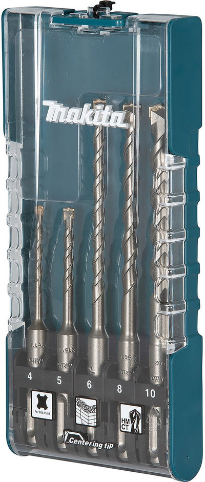 Juego de brocas para hormigón Makita sds-plus 5 piezas ø 4 - 10 mm - e-15718