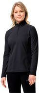 Giacca in pile wolfskin taunus con mezza cerniera nera m donna