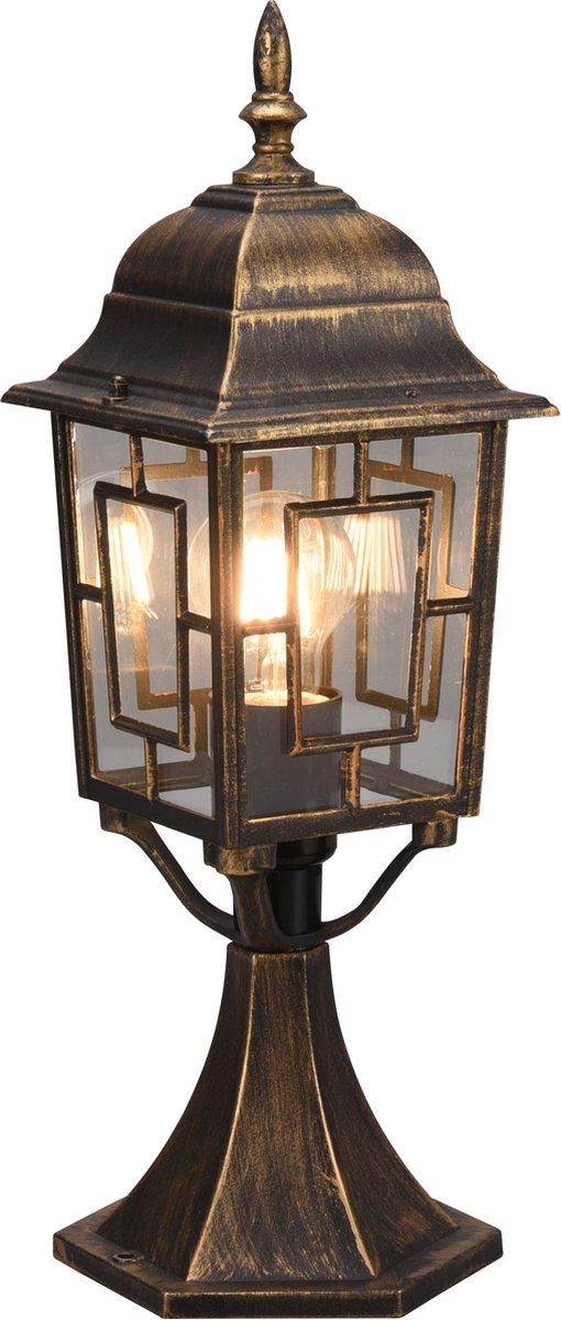 Trio volturno - iluminación de poste - óxido antiguo - excl. 1x e27 4w - iluminación exterior - ip23