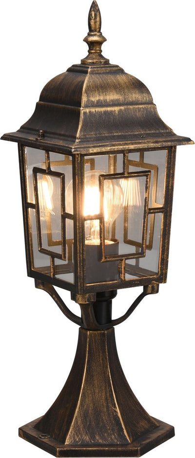 Trio volturno - iluminación de poste - óxido antiguo - excl. 1x e27 4w - iluminación exterior - ip23