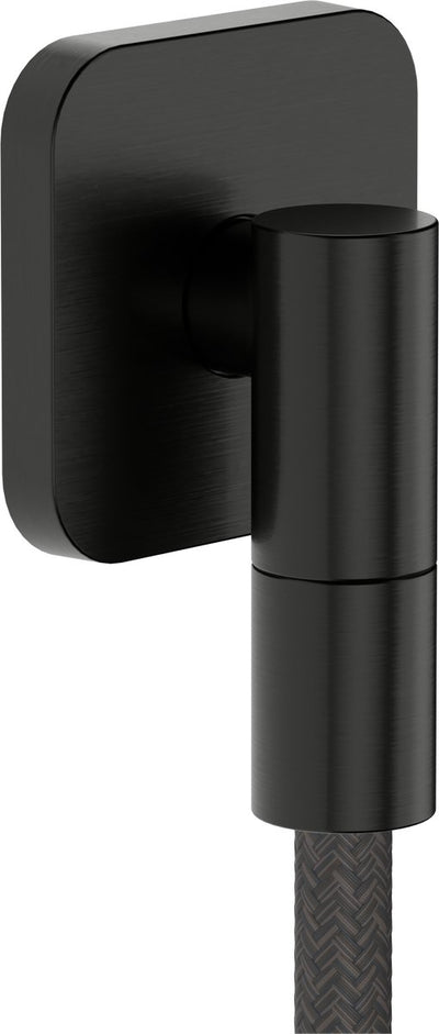 Curva di collegamento a parete Hansgrohe fixfit fine q senza valvola di non ritorno, cromo nero spazzolato
