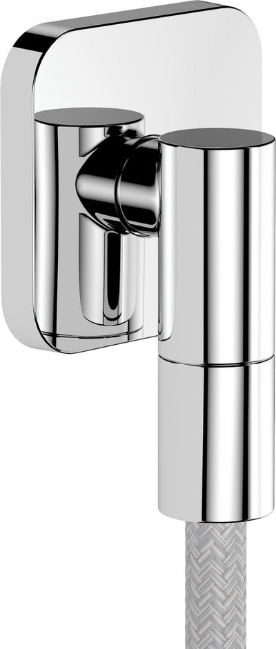 Hansgrohe fixfit fine q curva di collegamento a parete senza valvola di non ritorno, cromata