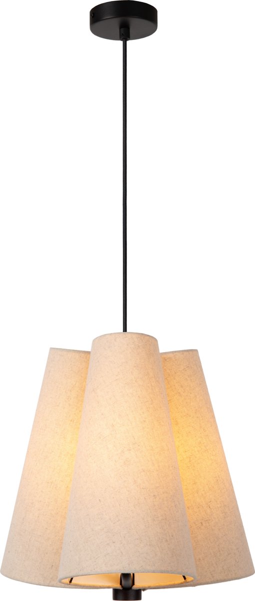 Lucide gregory - hanglamp - ø 34,3 cm - 3xe27 - beige