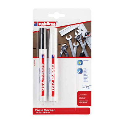 Quantore Felt -Tip Edding Lakmarker White and Black