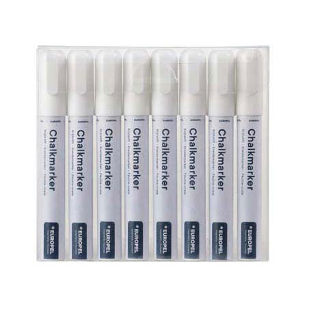 Pennarello a gesso Quantore bianco europeo, 8 pz.