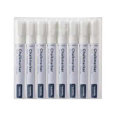 Pennarello a gesso Quantore bianco europeo, 8 pz.
