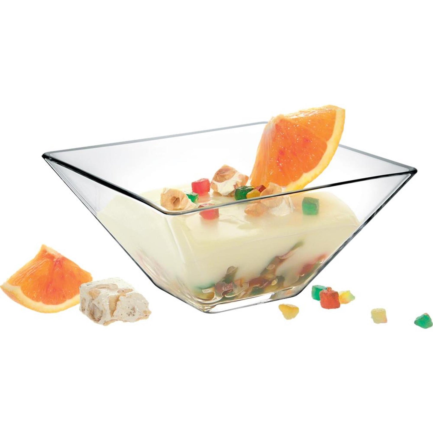 Bol Borgonovo cristal cuadrado 14cm