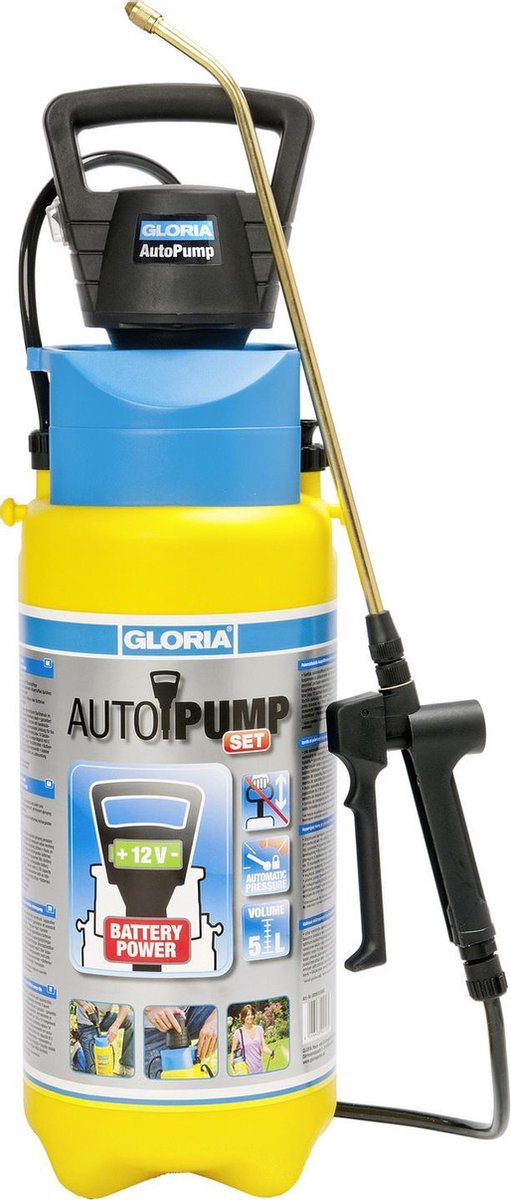 Juego de bomba automática Gloria incl. Pulverizador a presión 5 litros nbr