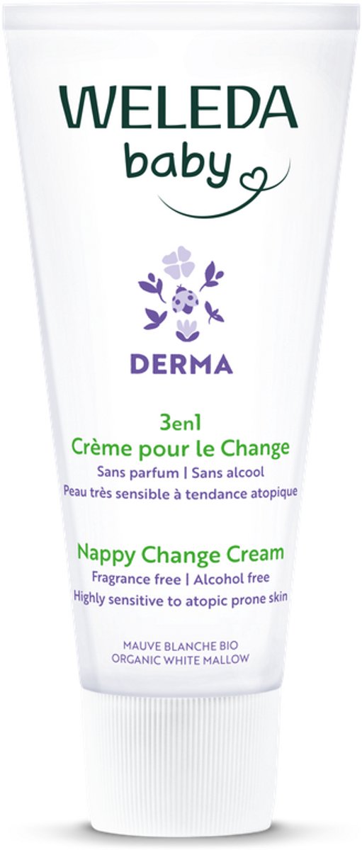Weleda baby derma bálsamo para glúteos 3 en 1 - ungüento para glúteos - reduce el enrojecimiento restaura la piel irritada - protege contra la humedad - Ingredientes 100% naturales - 50ml