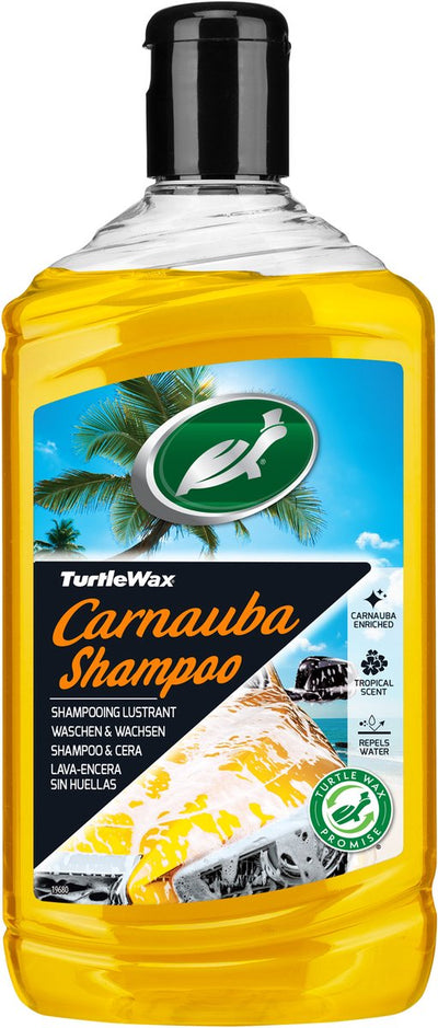 Turtle wax carnauba wash wax - innovative mixture of surfactants and carnauba wax - provides a protective layer - extra shine - pH balanced - 500ml