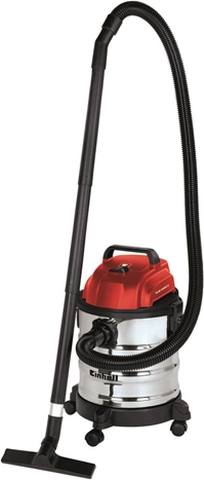 Aspirador eléctrico en seco y húmedo Einhell tc-vc 1820 s - 1250 w - 180 mbar - 20 l - conexión de soplador - incl. varios accesorios - manguera de plástico de 1,5 m - tubo de plástico de 3 piezas - filtro de espuma