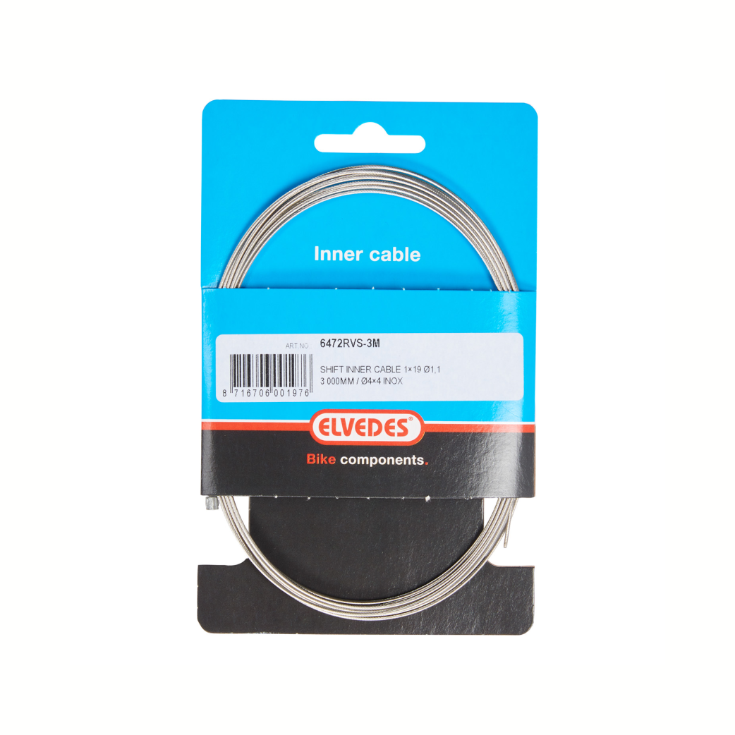 Elvedes Schakel Binnenkabel 3000 mm de acero inoxidable Ø1.1 mm Sram Nippel (en el mapa)