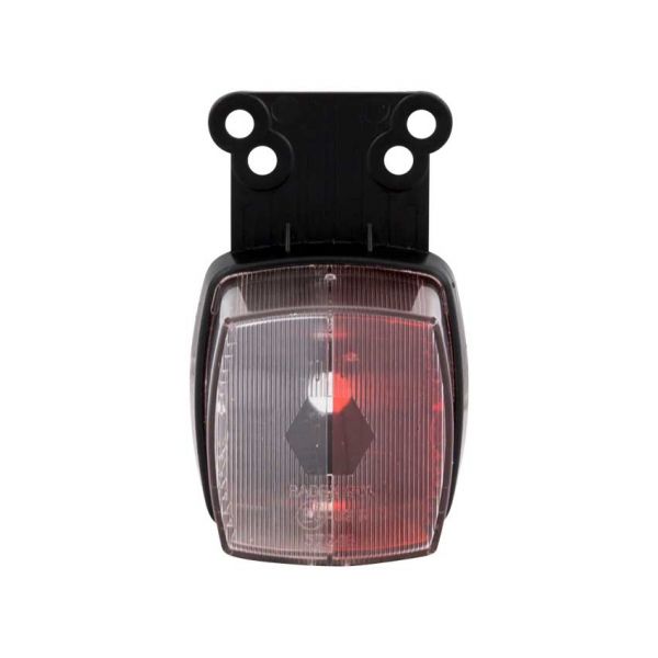 Posiziona lampada bianca+quadrato rosso