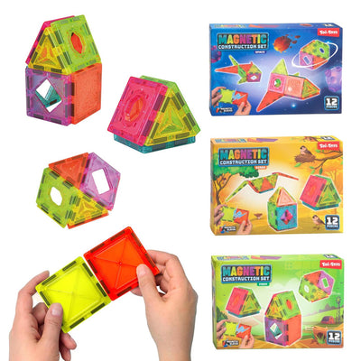 Toi-toys bouwset magneetpanelen 12-delig