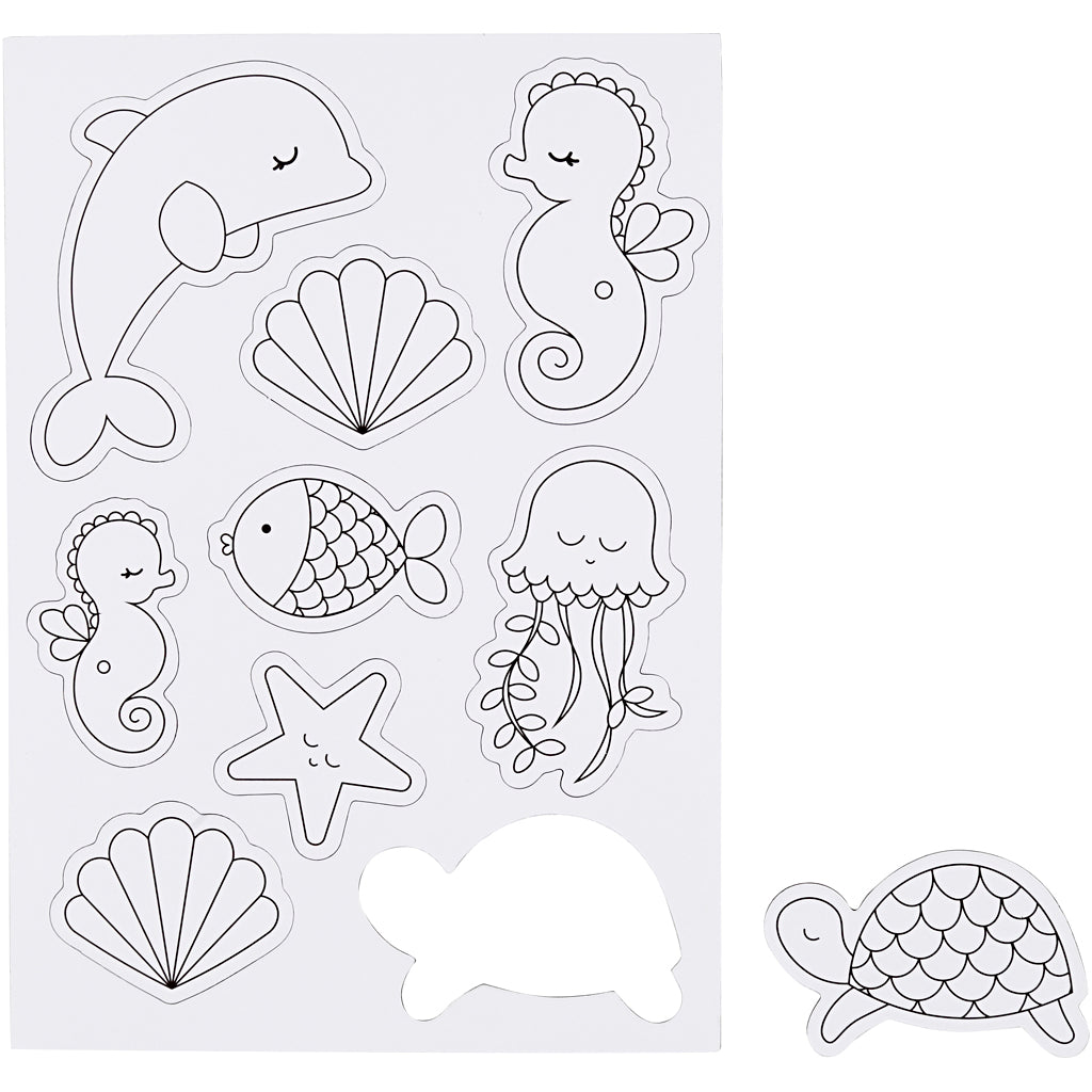 Creativ company magnets, sea figures, sheet 14.85x21, 1 sheet