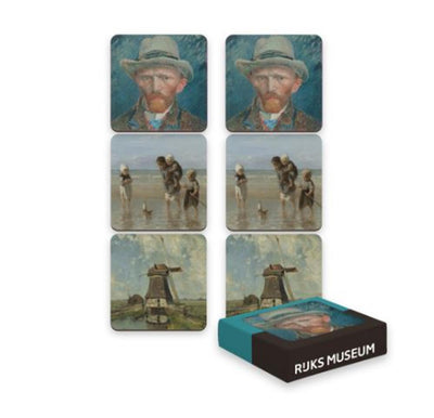 Posavasos obras maestras del siglo XIX 6 piezas