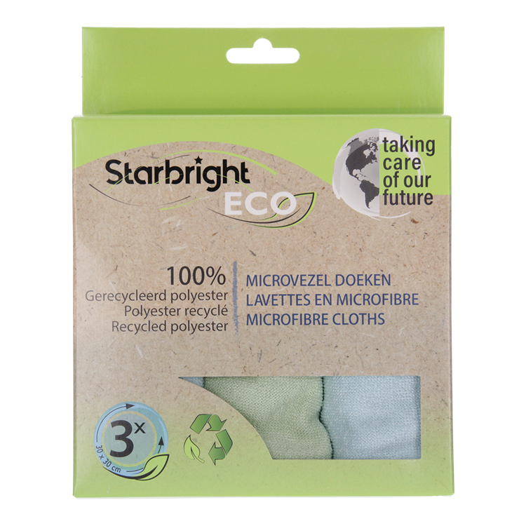 Starbright 1074492 - paño de trama de microfibra reciclada 30x30cm 250g m² 3 piezas | 6 piezas