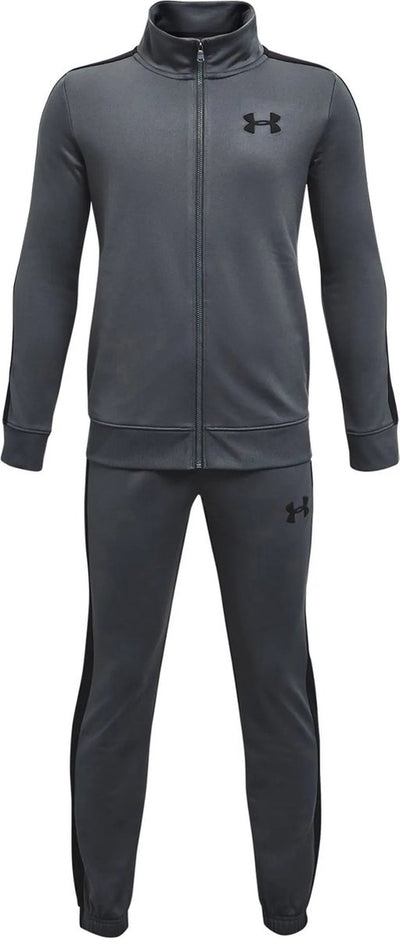 Tuta da ginnastica da ragazzo Under Armour Ua Rival in maglia grigia - grigio pece - nera