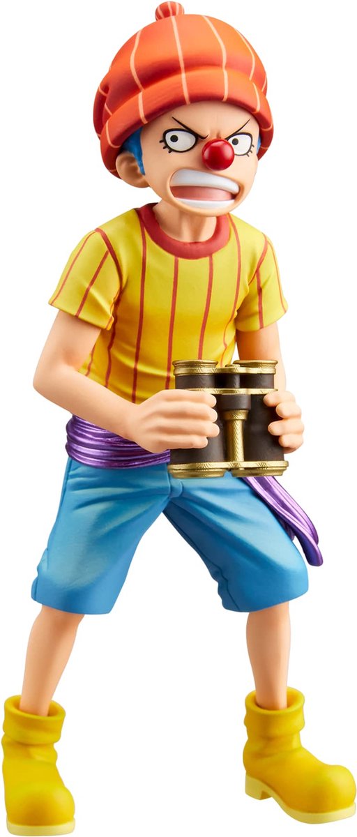 Banpresto one piece dxf - the grandline series pvc statue buggy (stagione 20: wano country) statua da 13 cm