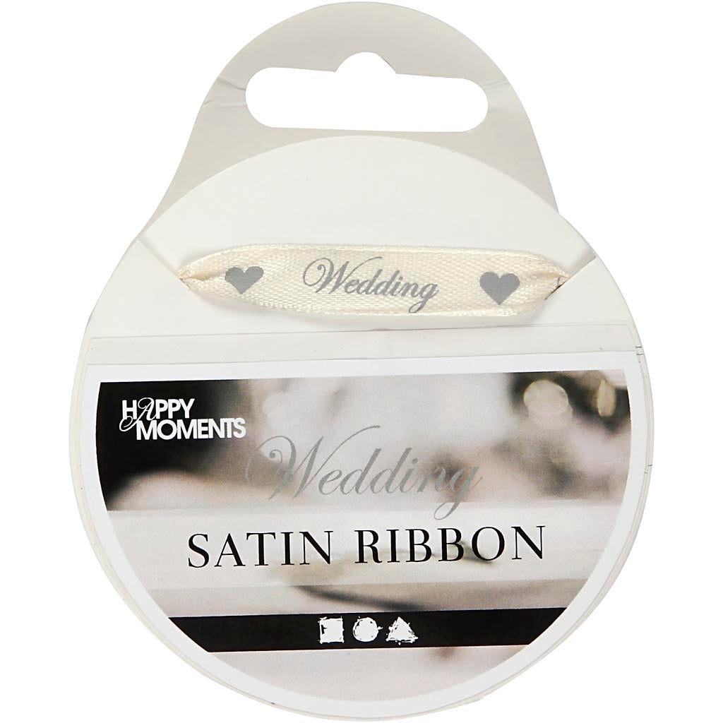 Creative Company Satin Ribbon Off-White, 10m