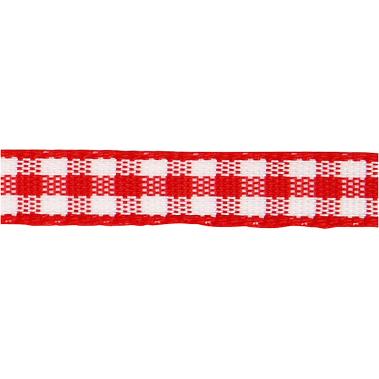 Creativ company http: www.cchobby.nl geruit-lint-b-6-mm-rood-wit-50-m-1-rol