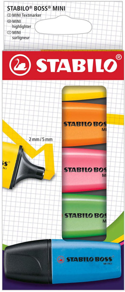 Mini evidenziatori Stabilo Boss - 5 pz.