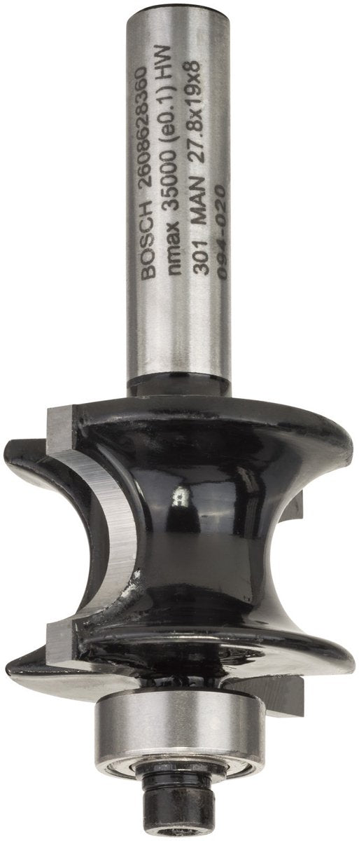 Bosch - fresas para perfiles semihuecos 8 mm, r1 6 mm, l 19 mm, g 63 mm