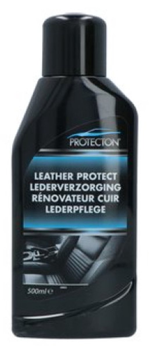 Cuidado del cuero Protecton - para limpiar cuero y cuero artificial - alto poder de limpieza - contra suciedad y manchas - 500ml