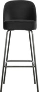 Silla de bar Woood vogue - terciopelo - negro - 103x50x55