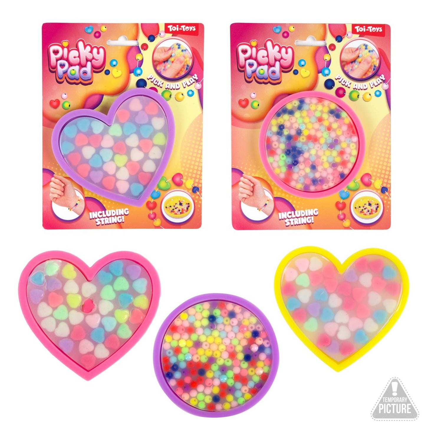 Toi-toys círculo de corazón divertido picky pad con cuentas