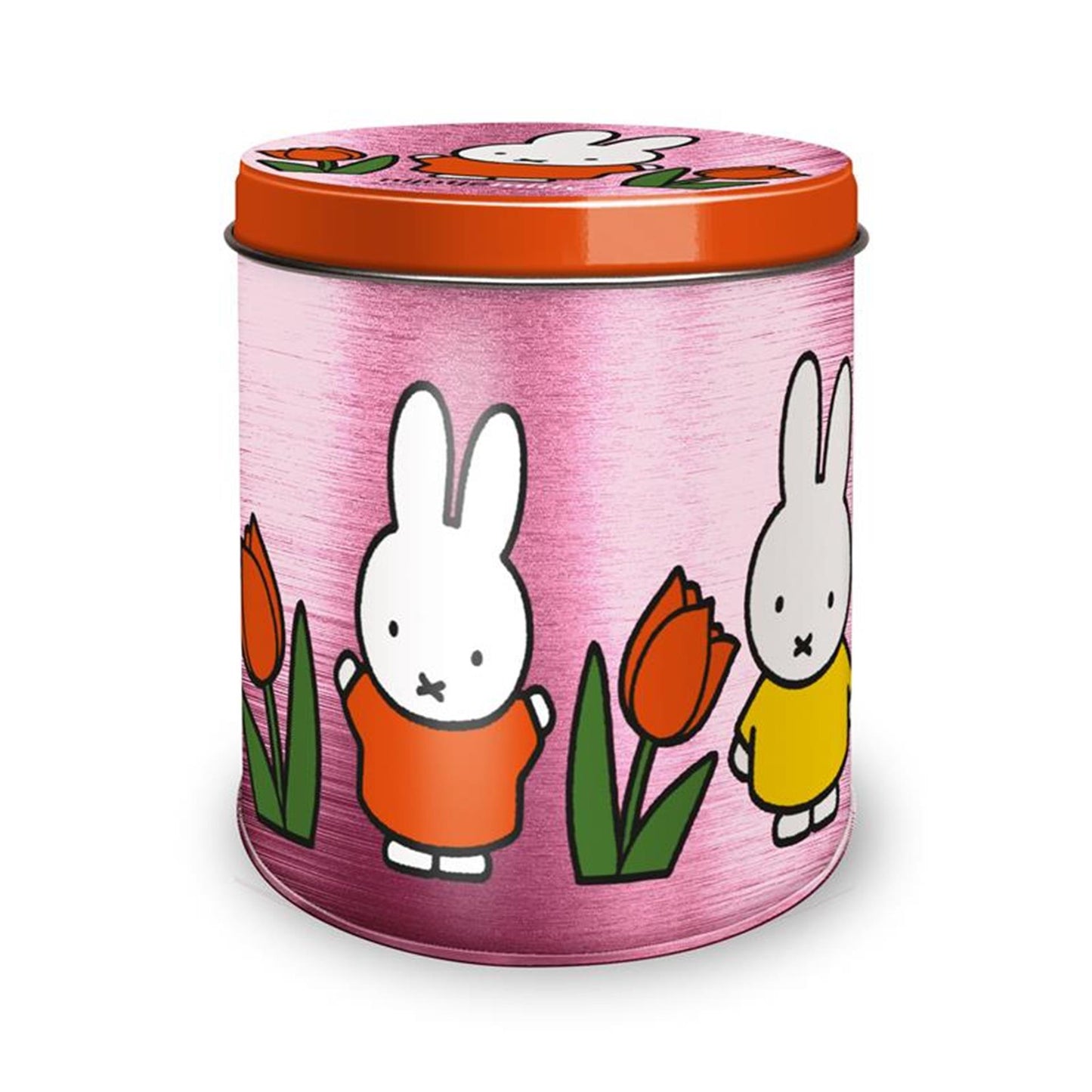Lata de almacenamiento Miffy tulipanes rosa 10x11,5 cm