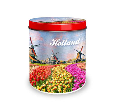 Caja de almacenamiento Campo de tulipanes Holanda ø10x11,5cm